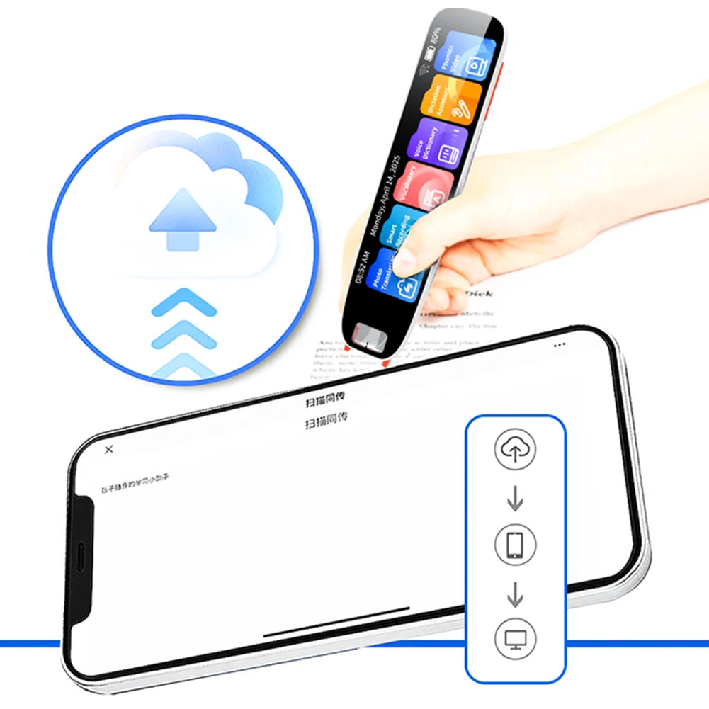 Revolutionary Multifunction Dictionary Pen with TYPE-C Charging for Effortless Offline Translation and Reading Assistance
